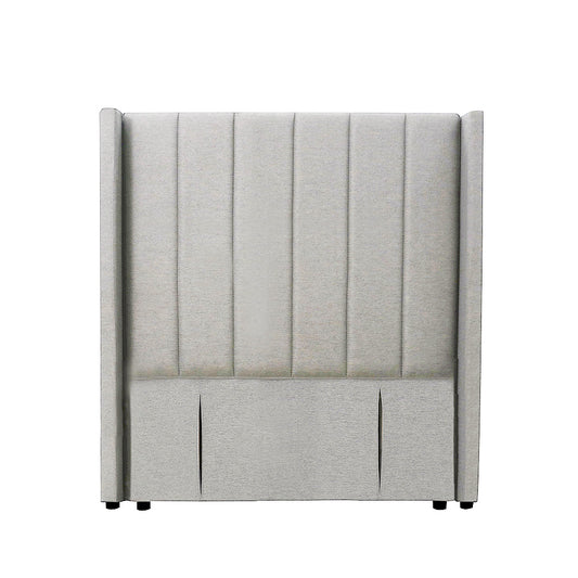 Modern Fullboard Headboard with Wings - King Single - Grey