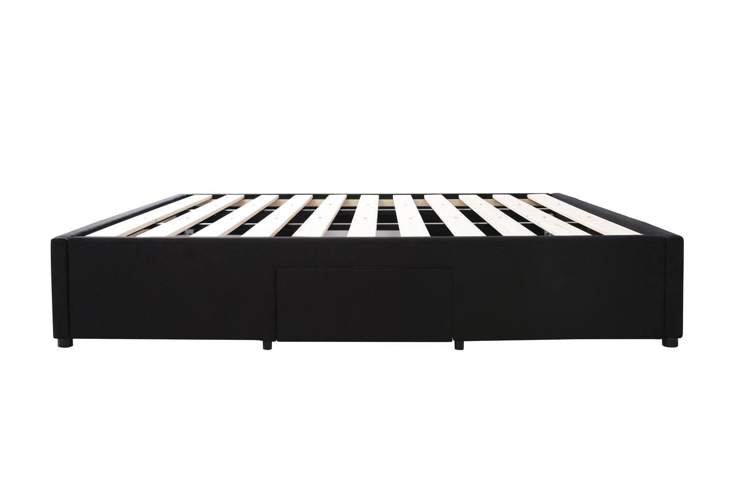 Bed Bases with 3 Drawers - Queen - Black