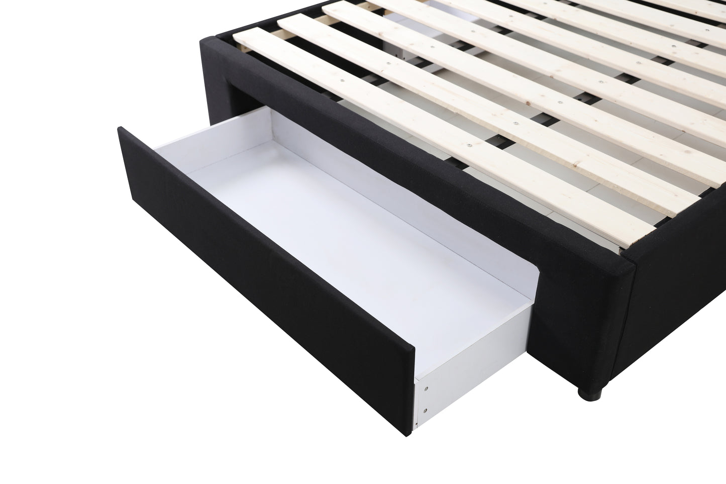Bed Bases with 3 Drawers - Queen - Black