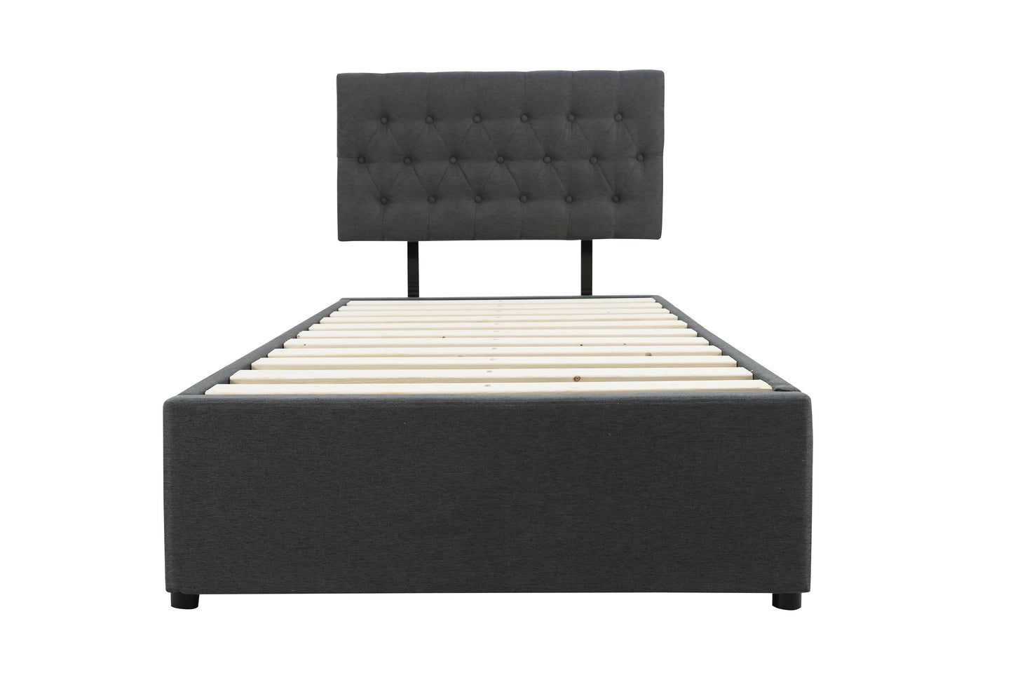 Single Euro Top 5 Zone Pocket Spring Mattress & 2 drawers bed base with headboard Combo
