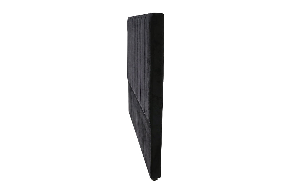 Modern Fullboard Headboard - King Single - Velvet Black