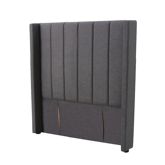 Modern Fullboard Headboard with Wings - King Single - Charcoal