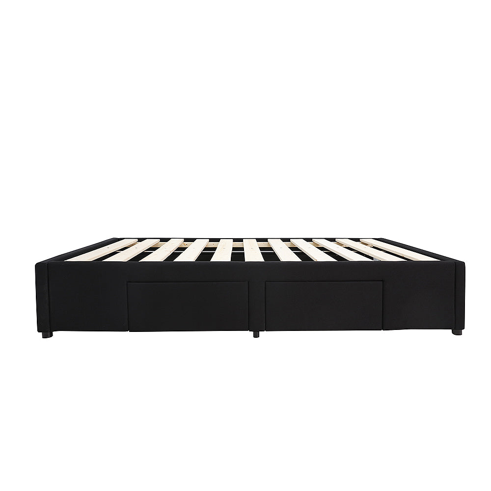Bed Bases with 2 Drawers - King Single - Black
