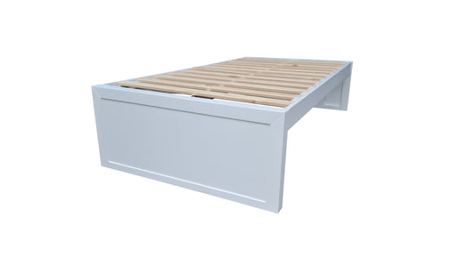 Taranaki Solid Pine Bed Base - King Single - White