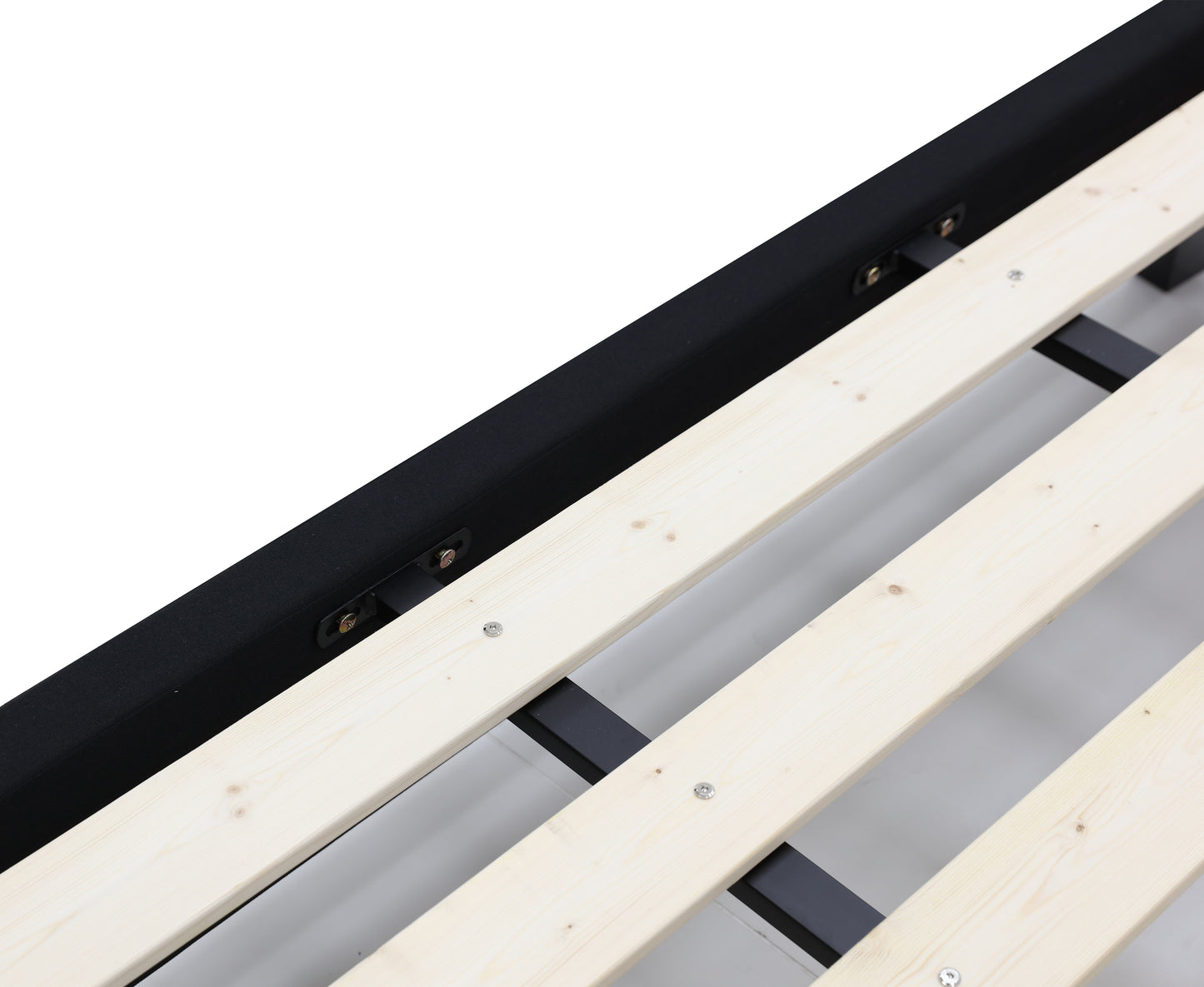 Adjustable Button Headboard Bed Frame - Double - Black