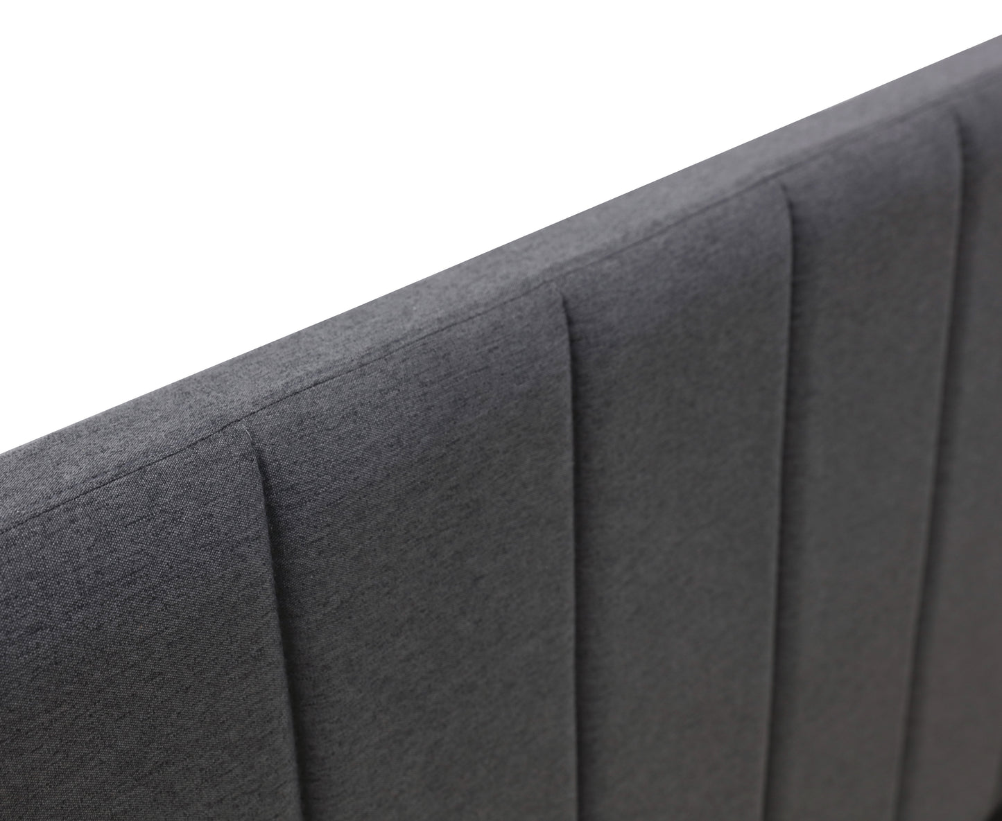 Modern Headboard Bed Frame - Super King - Charcoal