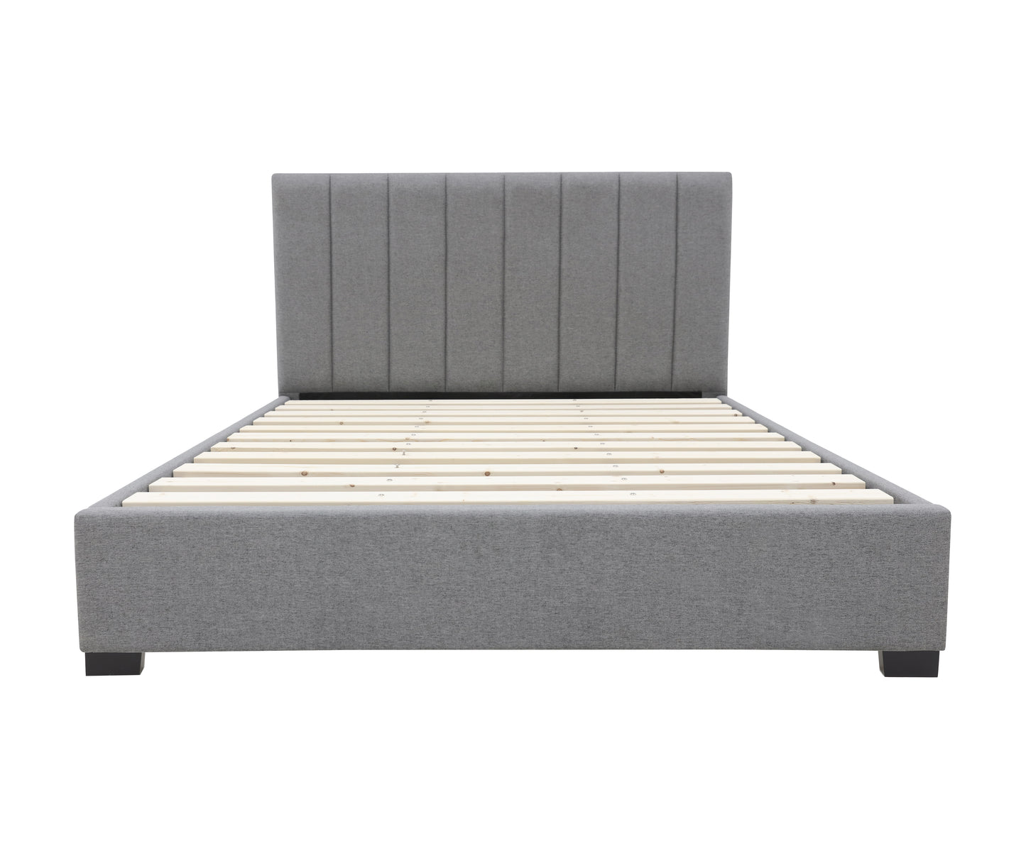 Modern Headboard Bed Frame - Double - Grey