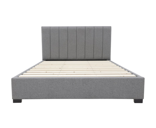 Modern Headboard Bed Frame - Queen - Grey
