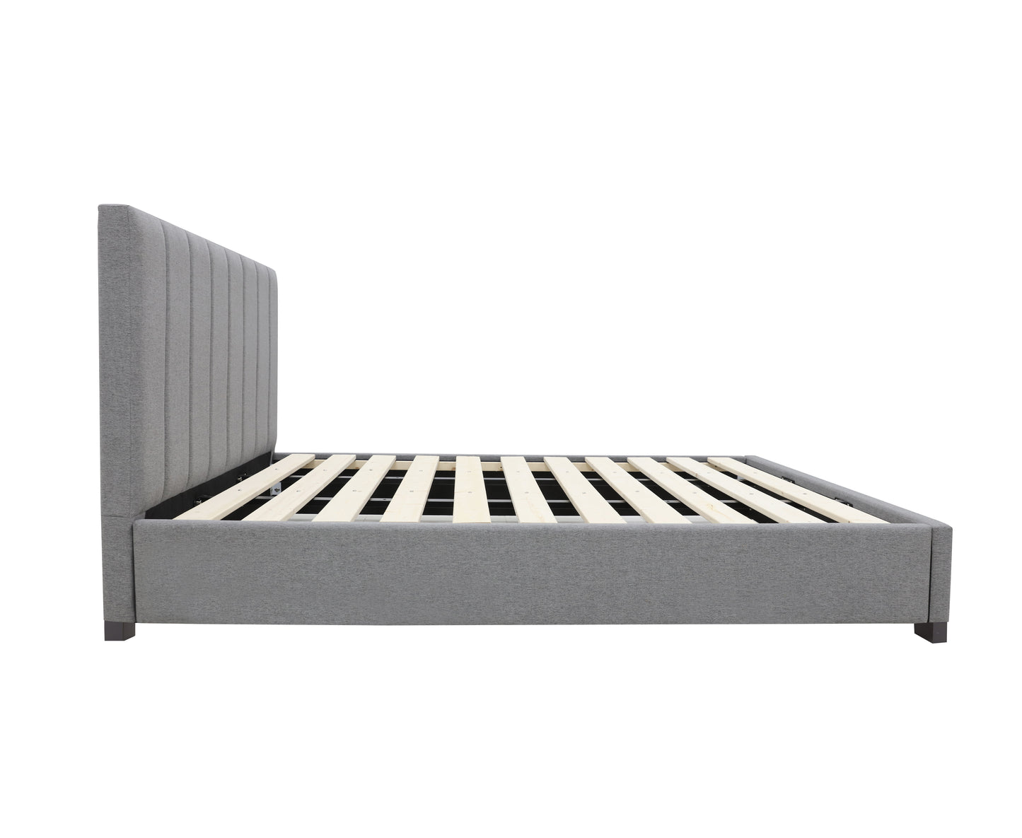 Modern Headboard Bed Frame - Double - Grey