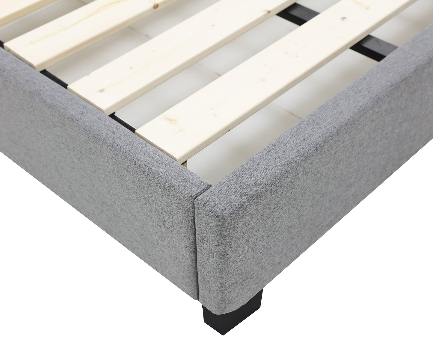 Modern Headboard Bed Frame - Double - Grey
