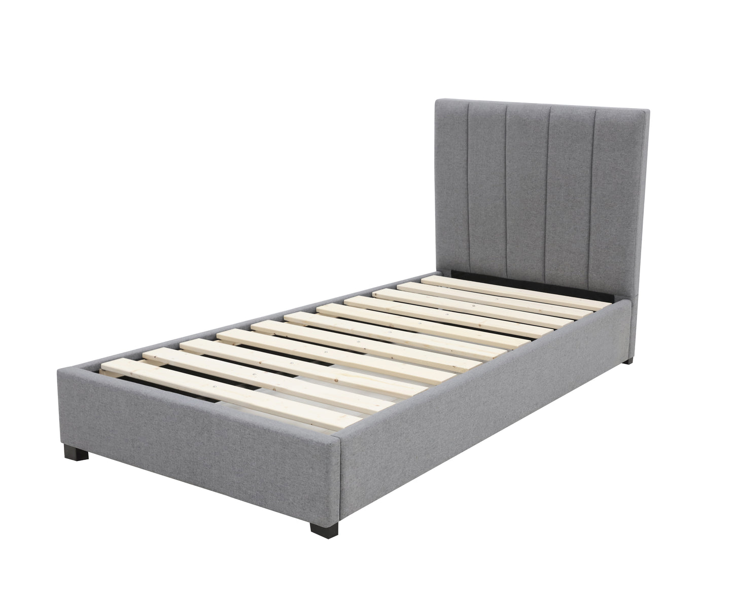 Modern Headboard Bed Frame - Single - Grey
