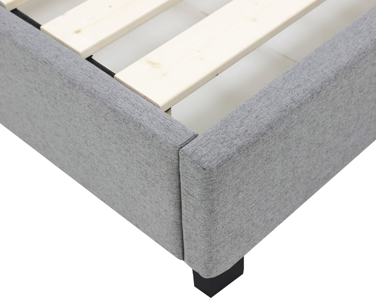 Modern Headboard Bed Frame - Single - Grey