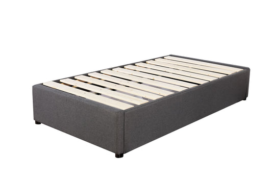 Bed Bases with 2 Drawers  - King Single - Charcoal