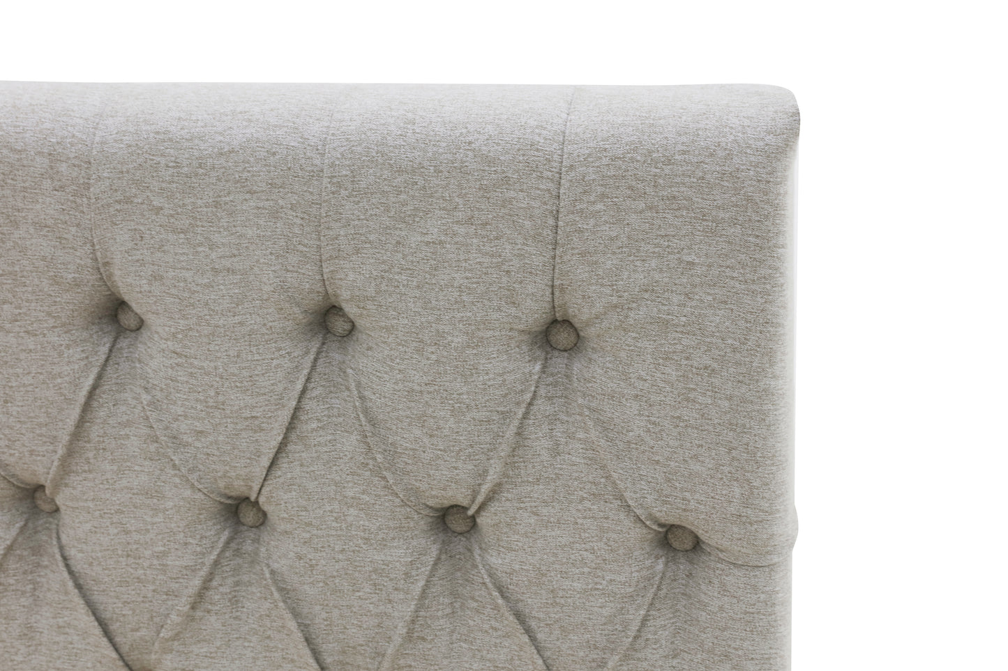 Deluxe Buttoned Fullboard Headboard - Super King - Grey