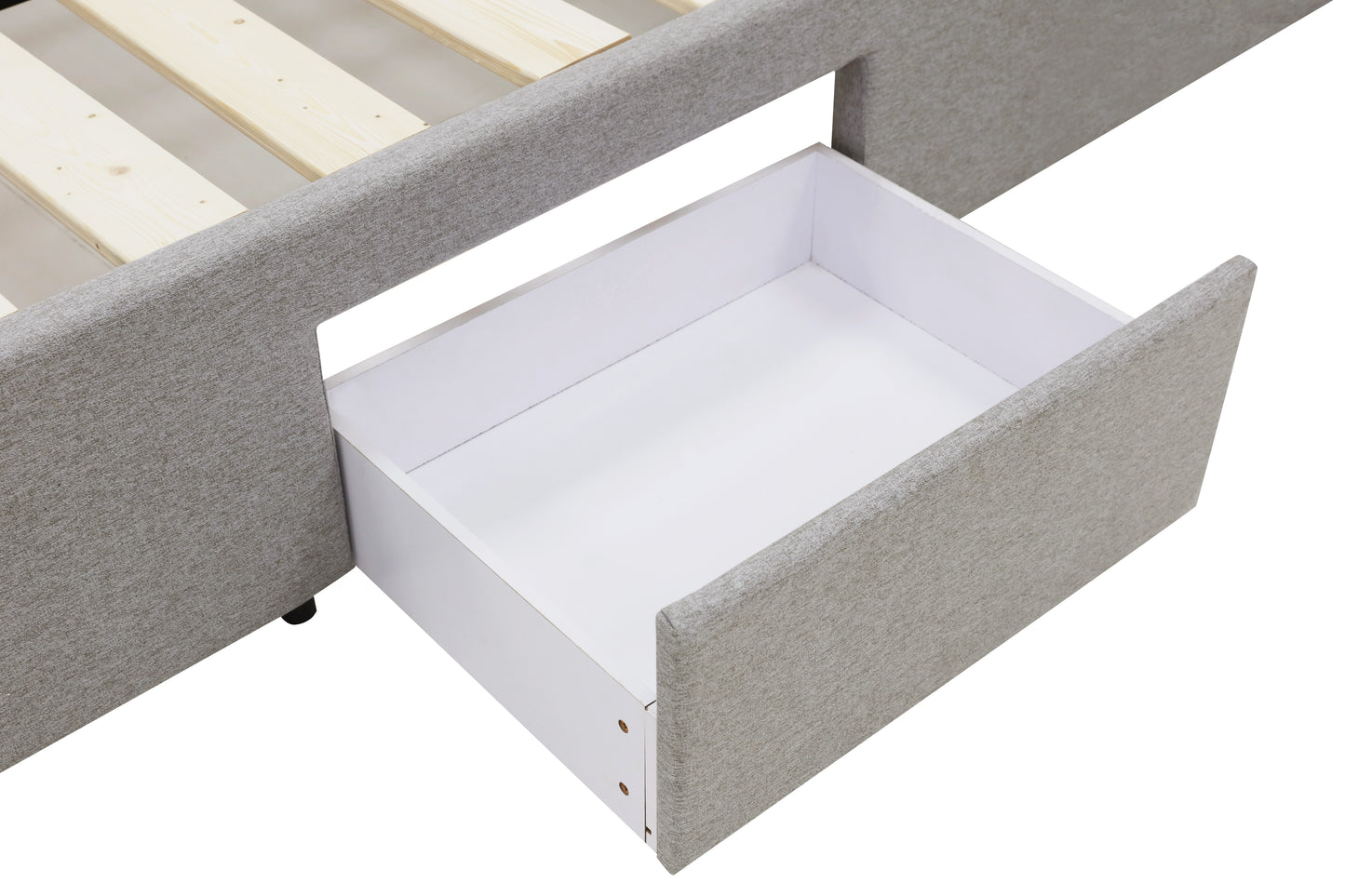 Bed Bases with 3 Drawers - Queen - Grey