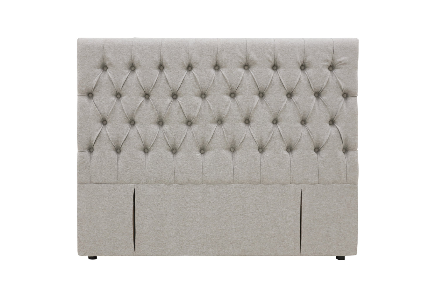 Deluxe Buttoned Fullboard Headboard - Super King - Grey