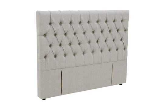 Deluxe Buttoned Fullboard Headboard - Queen - Grey