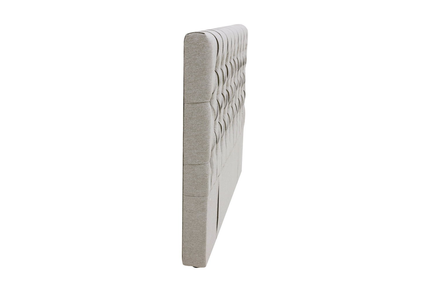 Deluxe Buttoned Fullboard Headboard - Super King - Grey