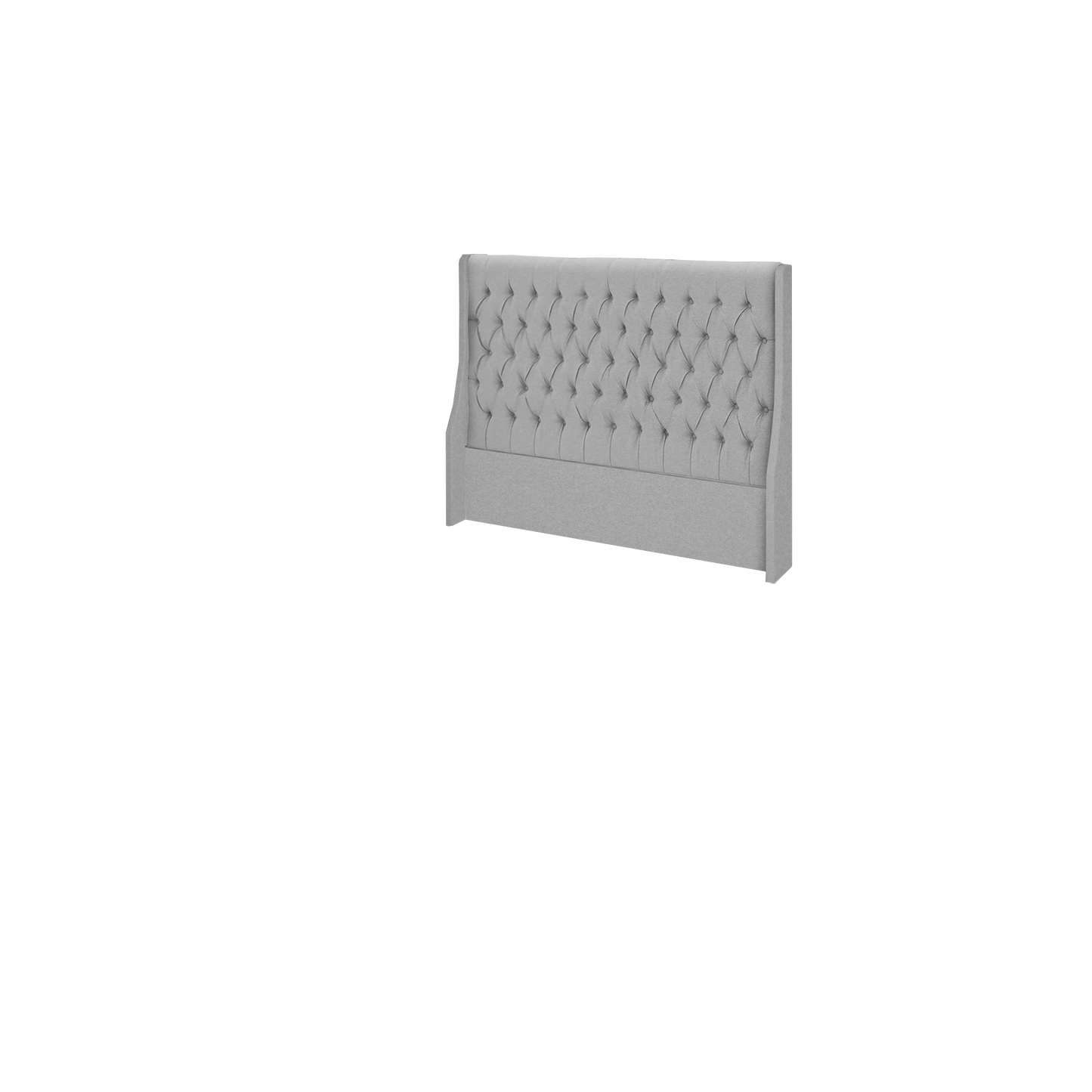 Neo with Wing Button Fullboard Headboard - Queen - Grey