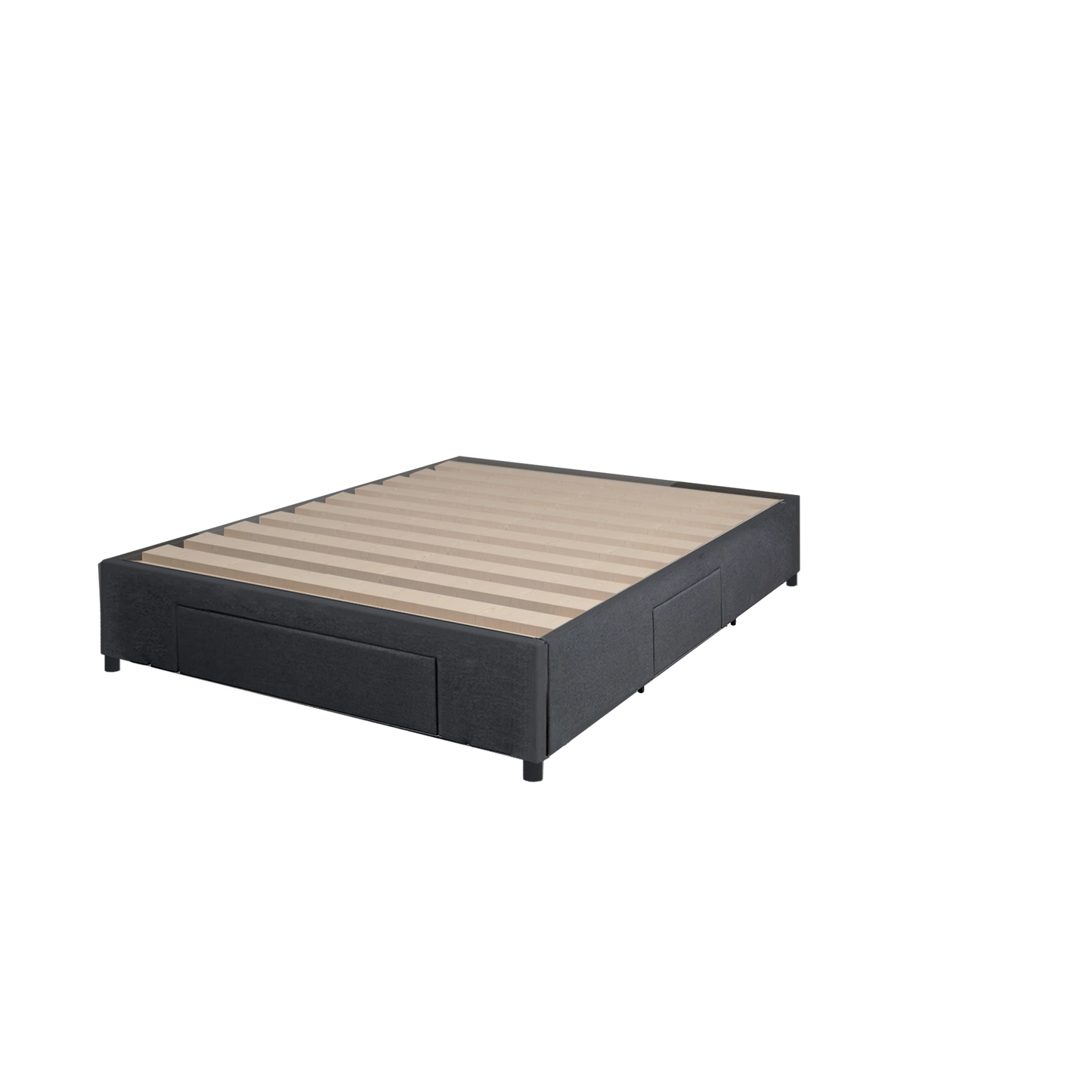 Bed Bases with 3 Drawers - Super King - Charcoal
