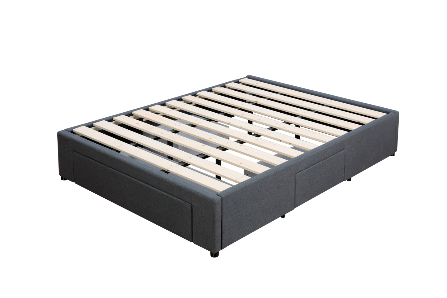 Bed Bases with 3 Drawers - Super King - Charcoal