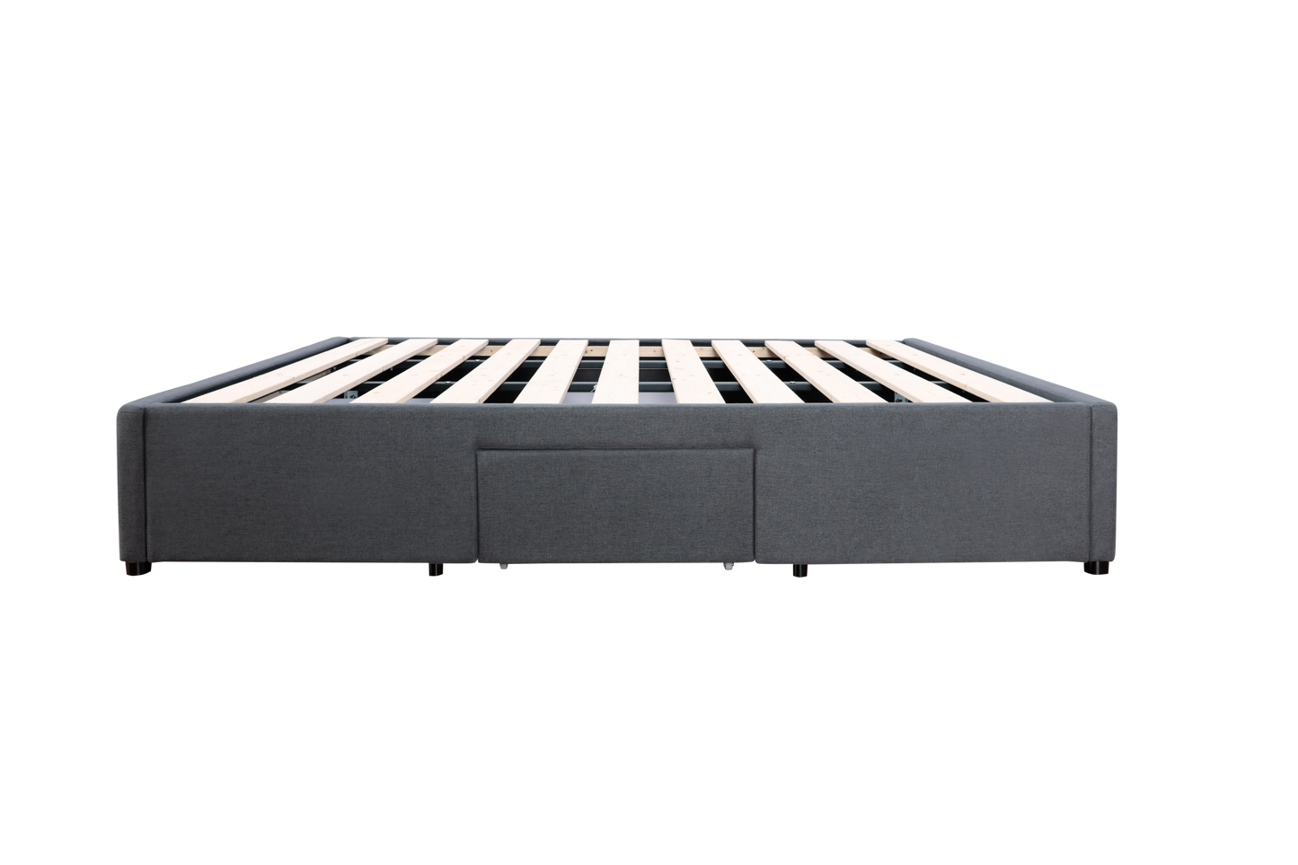 Bed Bases with 3 Drawers - Super King - Charcoal