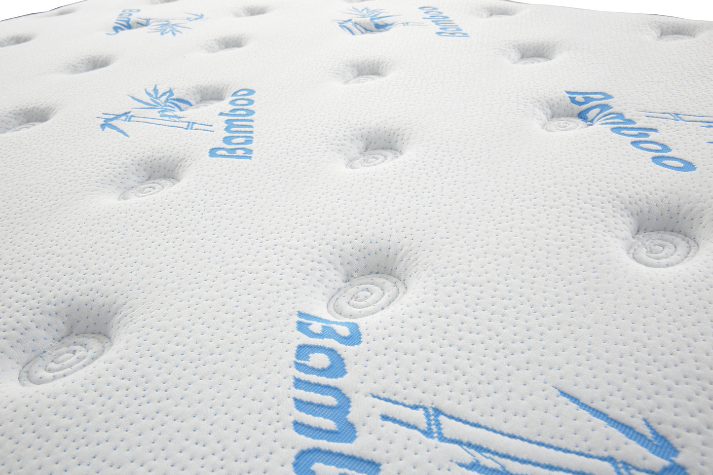 Super King Euro Top 5 Zone Pocket Spring Mattress &NZ Made Base&Button Headboard Combo