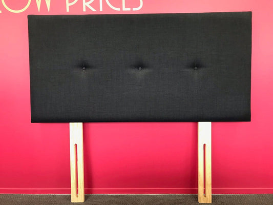 NZ Made Half Headboard with Wooden Legs - Double