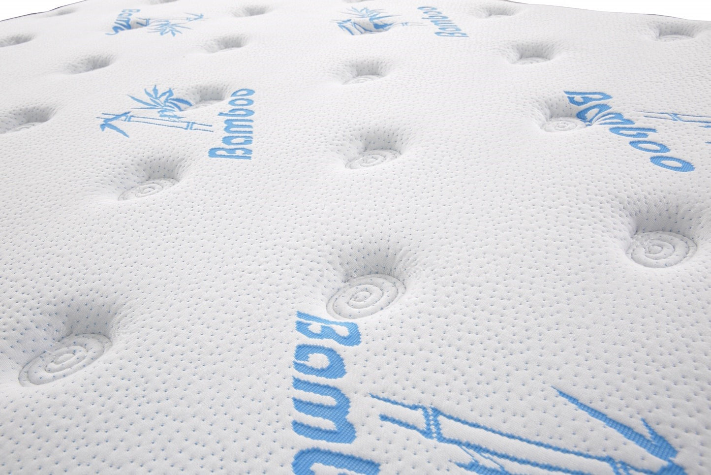 Double Euro Top 5 zone pocket spring Mattress & Bed frame with Modern head board Combo