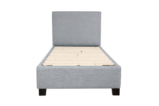 Plain Headboard Bed Frame - Single - Grey