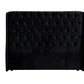 Neo with Wing Button Fullboard Headboard - Super King - Velvet Black