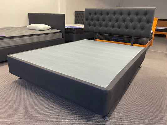 Double Tight Top 5 Zone Pocket Spring Mattress & NZ Made Base & Button Headboard Combo