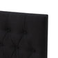 Adjustable Button Headboard with 2 Drawers Bed Frame - Single - Black