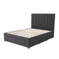 King Euro Top 5 Zone Pocket Spring Mattress & Modern Channel-Tufted 3-Drawer Storage Bed Frame Combo