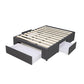 King Euro Top 5 Zone Pocket Spring Mattress & Modern Channel-Tufted 3-Drawer Storage Bed Frame Combo