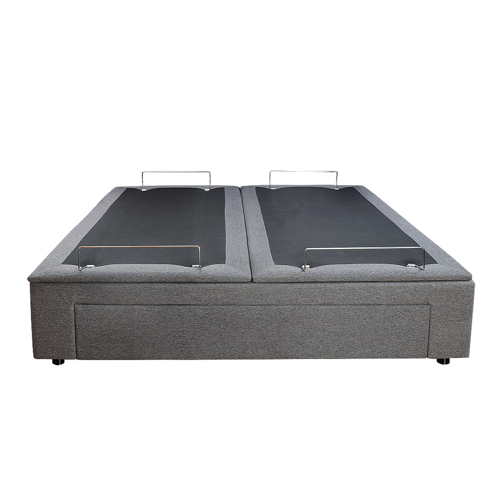 Electrical Adjustable Bed Base With 3 Drawer Storage Bed - Super King - Charcoal