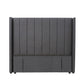 King Euro Top 5 Zone Pocket Spring Mattress & Modern Winged Channel-Tufted 3-Drawer Storage Bed Frame Combo