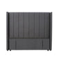 Modern Fullboard Headboard with Wings  - King - Charcoal