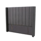 Modern Fullboard Headboard with Wings  - King - Charcoal