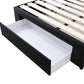 Bed Bases with 3 Drawers - Queen - Black