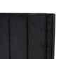 Modern Fullboard Headboard with Wings  - King - Velvet Black