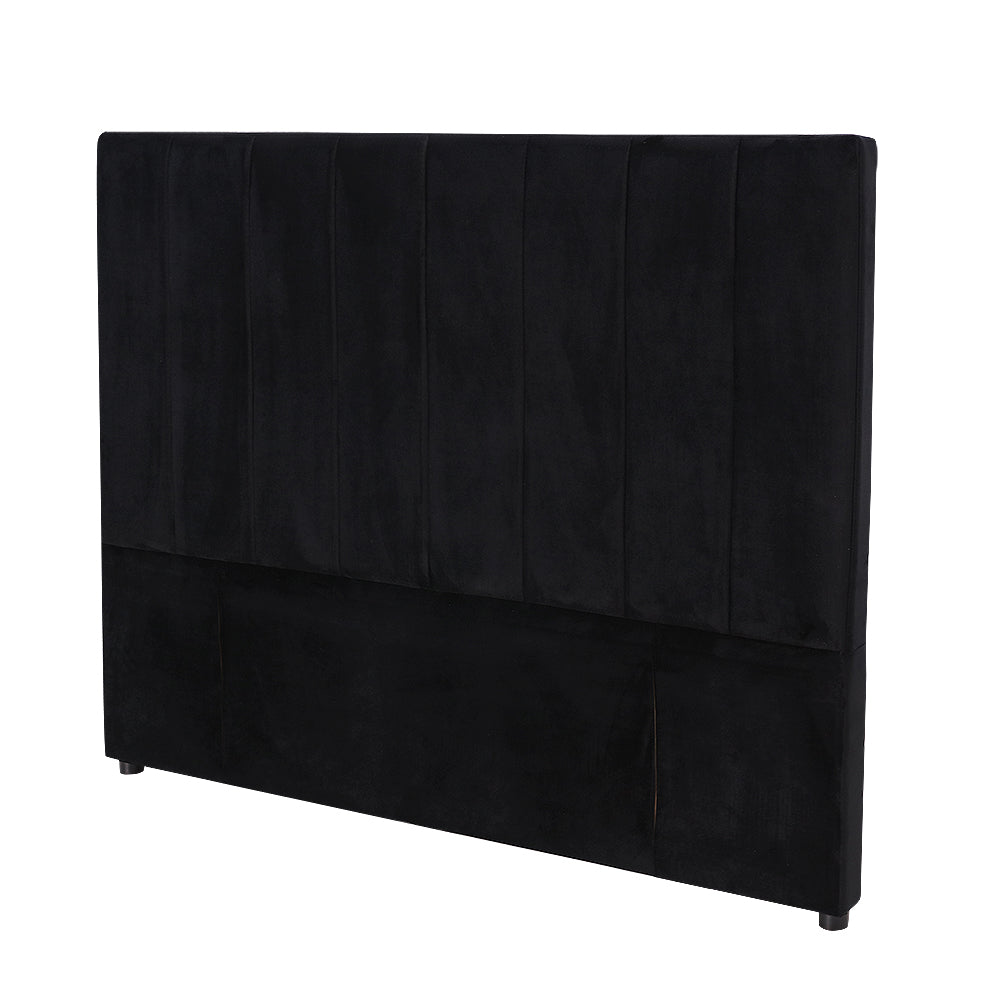 Modern Fullboard Headboard  - Queen - Velvet Black