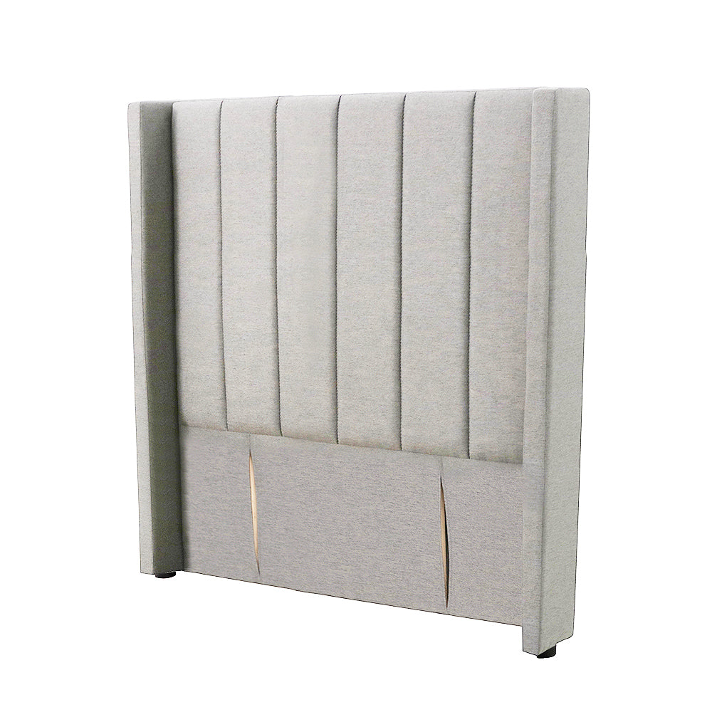 Modern Fullboard Headboard with Wings - King Single - Grey
