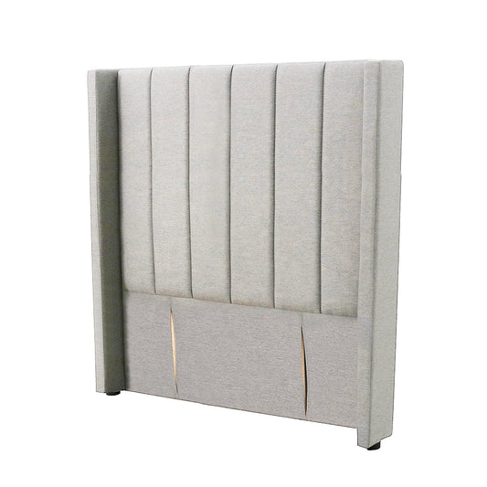 Modern Fullboard Headboard with Wings - King Single - Grey