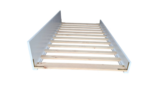 Taranaki Solid Pine Under Bed Trundler - Single - White