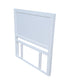Taranaki Solid Pine Headboard - King Single - White
