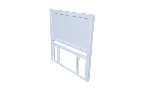 Taranaki Solid Pine Headboard - King Single - White
