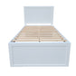 Taranaki Classic Headboard Solid Pine Bed Frame - King Single - White
