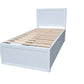 Taranaki Solid Pine Trundler Bed Frame - King Single - White