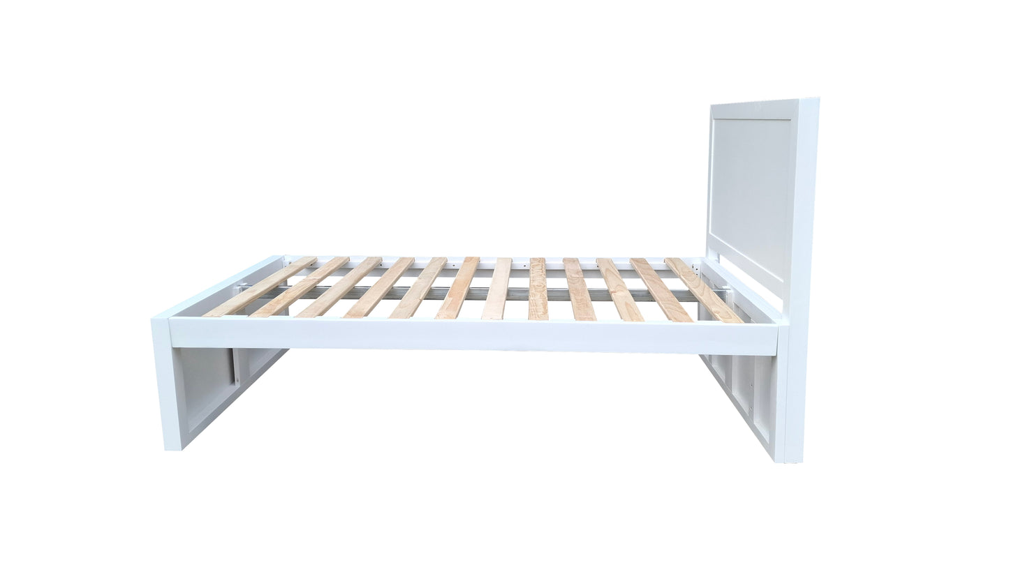 Taranaki Solid Pine Trundler Bed Frame - King Single - White